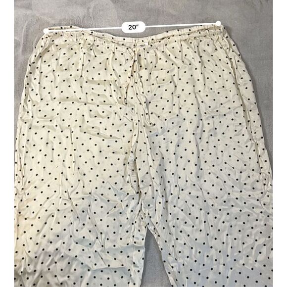 Women’s Silk Pajama Pjs Set Tank & Capris Ivory/Cream 3X - Picture 7 of 13